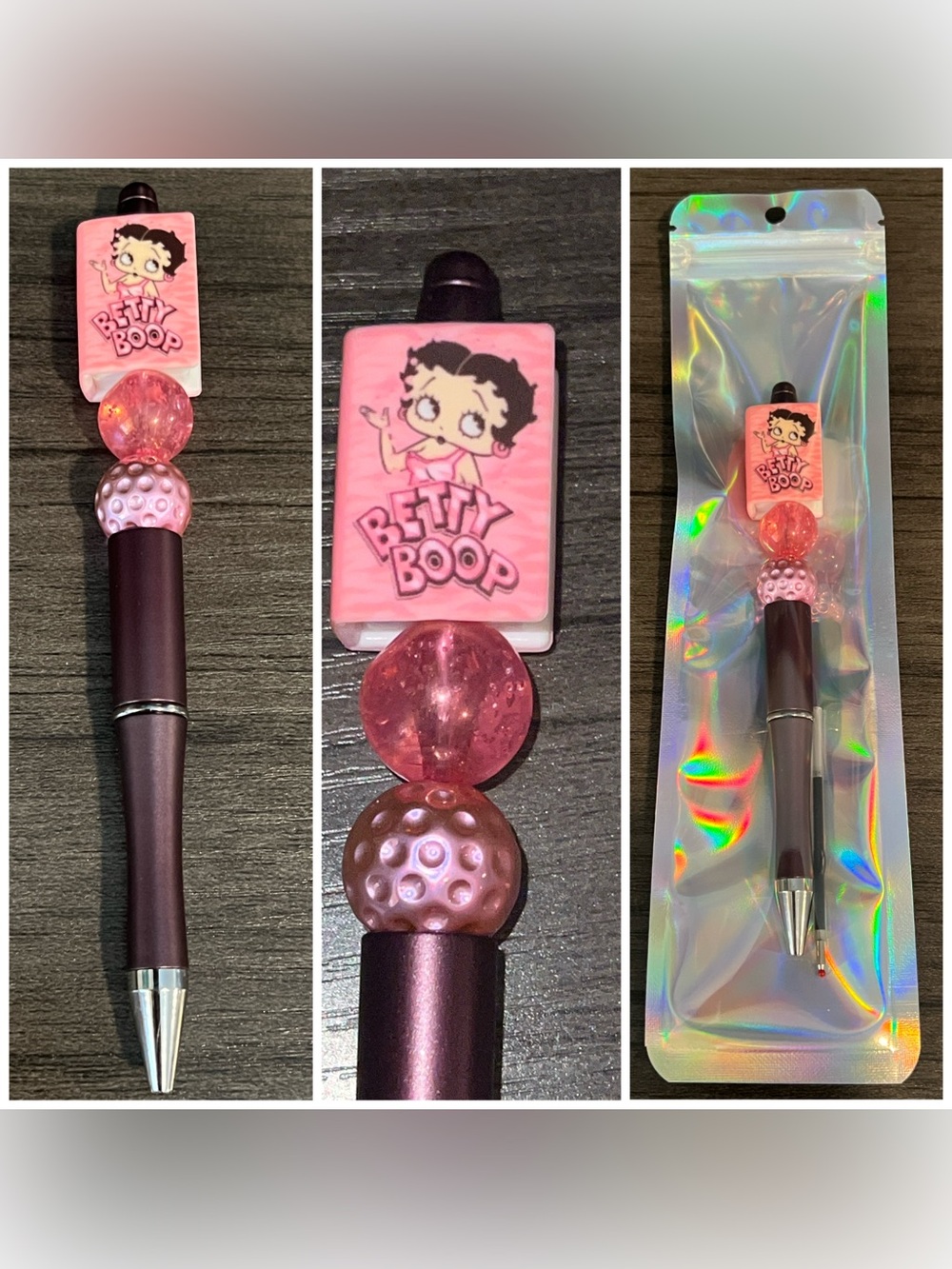 Betty Boop beaded focal pen